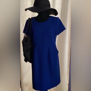 Appleseeds dress size 6 petite blue career /cocktail dress with pocket